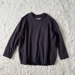 Dulcamara SW切替バルーンロンT スウェット 黒