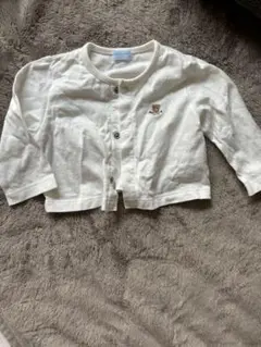 ミキハウスファーストホワイト カーディガン ベビー服