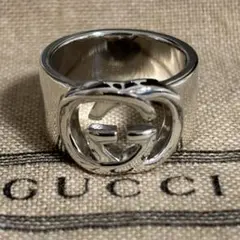 GUCCI 新品同様品　インターロッキングリング　925シルバー　12号#13