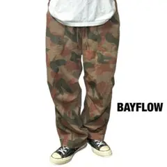 BAYFLOW リップストップワイドイージーパンツ ヴィンテージ加工 アウトドア
