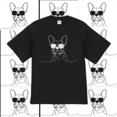 【新品】 Tシャツ 犬 XLサイズ ブルドッグ ブラック