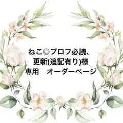 ねこ◎プロフ必読、更新(追記有り)様　専用　オーダーページ