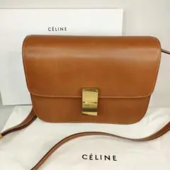 CELINE セリーヌ クラシックボックス ミディアム キャメル 旧ロゴ