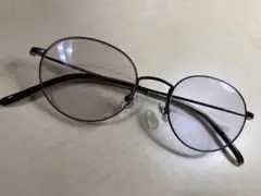 Zoff ゾフ ボストン クラシック メガネ 度なし ゴールド カラーレンズ