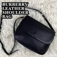 極美品 BURBERRYS レザー ノバチェック ショルダーバッグ ブラック