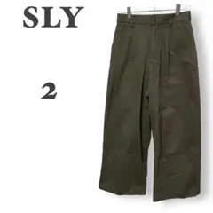 スライ SLY♡ハイウエスト ワイドパンツ カジュアルパンツ カーキ