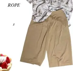 【美品】ROPE ロペ　ハーフパンツ　キュロット Sサイズ オフィス ブラウン