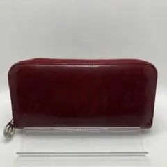 早い者勝ち!カルティエ/Cartier レッド レザー 長財布 レディース
