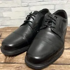【24.5cm】ROCKPORT レザー 外羽根 キャップトゥ ビジネスシューズ