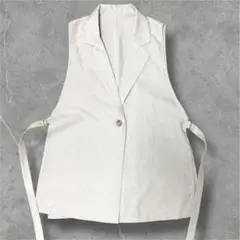 【美品】ライトベージュ サマージレ 夏用ジレ ベスト