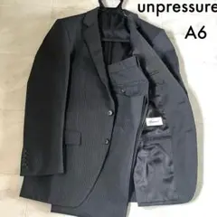 unpressure ストライプ スーツ A6サイズ　ダークグレー ストライプ
