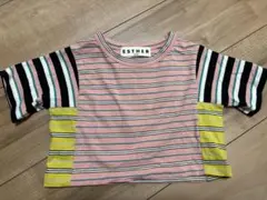 ESTHER ストライプ柄 半袖Tシャツ 12/18m