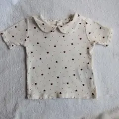 【Cottoli】ハート柄リブトップス【美品】