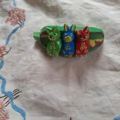 木製　猫　置物　バリ　お土産
