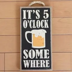 【新品】ウォールデコ　ビール　It’s 5 o'clock somewhere
