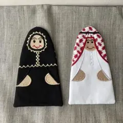 布製　中東の人　何かのカバー　袋　小袋