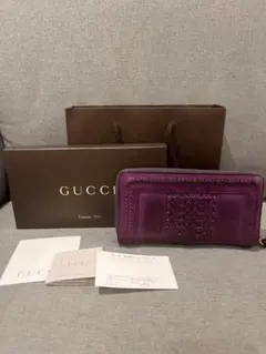 GUCCI 長財布　ウーブンウェブ　パープル 2025年最新】ウーブンウェブの人気アイテム - メルカリ