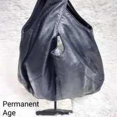Permanent Age パーマネントエイジ　ハンドバッグ　レザー　黒