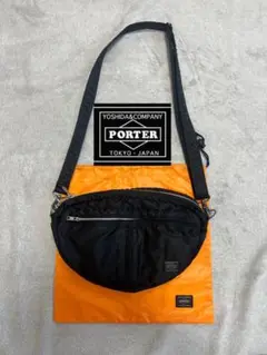 PORTER ハーフムーン型ショルダーバッグ ブラック