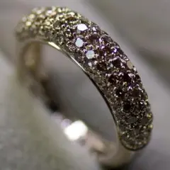 スタージュエリー 18KYG 1.42ct 13号 パヴェ ブラウンダイヤリング