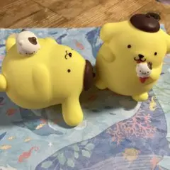 ポムポムプリンくんのソフビ人形2個セット