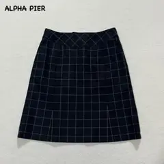 t1794 【アルファピア】　ストライプ　ひざ丈スカート　事務服　フォーマル