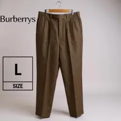 【ヴィンテージ】Burberrys 麻 スラックス 茶ブラウン ウエスト85