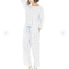 新品未使用　ナルエー　パジャマ　ダブルガーゼチェック　セットアップ　綿99%