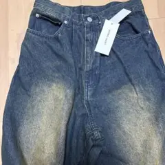 MONO-MARTヴィンテージライクオーバーダイワイドデニムパンツS 新品