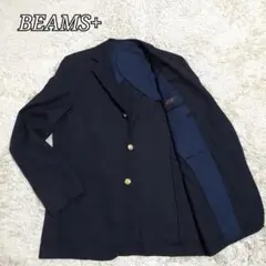 美品✨BEAMS+　紺ブレ　金ボタン　シルク×モヘヤ×ウール　3B　36