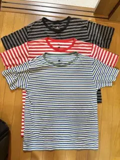 定価総額約6000円Hanes colors3枚セットLヘインズボーダーTシャツ