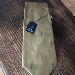 ポロ♪Polo Team 馬刺繍 ネクタイ ゴールド
