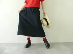 SARAHWEARインディゴデニムペインタースカート(C21741）