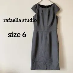 rafaella studio 【6】ひざ丈ワンピース 黒に白のドット
