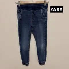 デニム風スリムフィットボトムス