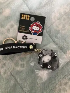 万博 黒ミャクミャク キティ キーホルダー