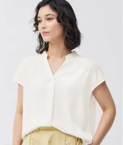 GU ドレープスキッパーシャツ ホワイト M