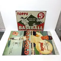 12.TOPPS　ベーブ・ルース　テッド・ウィリアムズ　ブリキ看板　３点セット