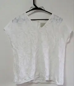 UNITED ARROWS ホワイト Vネック ブラウス