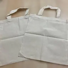 新品⭐︎2枚セット　無漂白コットンエコバッグ ベージュ　自由研究にも