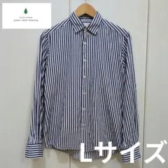 【匿名配送】green label relaxing　ストライプシャツ　Mサイズ