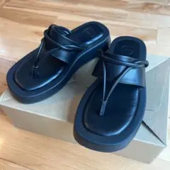 廃盤　きりまる　ollun オルン　サンダル　S 23cm 黒　可愛い