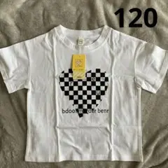 キッズ 半袖 トップス ハート 白 Tシャツ 韓国子供服 120