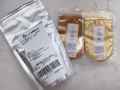 食竹炭パウダー、ブラウン、ゴールド　ハンドメイド用セット