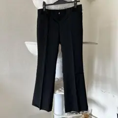ブラックフレアパンツ 裏地付き