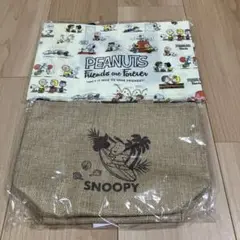 新品　未使用！ PEANUTS SNOOPY トートバッグと麻風クーラーバック