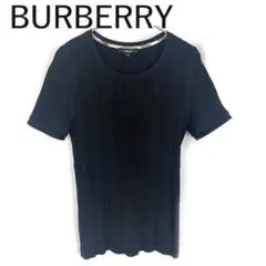 バーバリー BURBERRY 半袖トップス カットソー リブニット ブラック 黒
