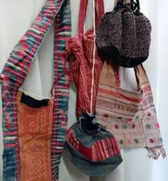 マライカ 他 ショルダーバック モン族 民族刺繡 バック アジアン インド 5個