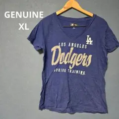 GENUINE Los Angeles Dodgers VネックTシャツ XL