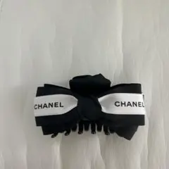 CHANEL ブラック ヘアクリップ リボン付きノベルティ